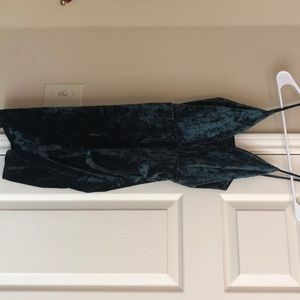 NWT short green velvet dress